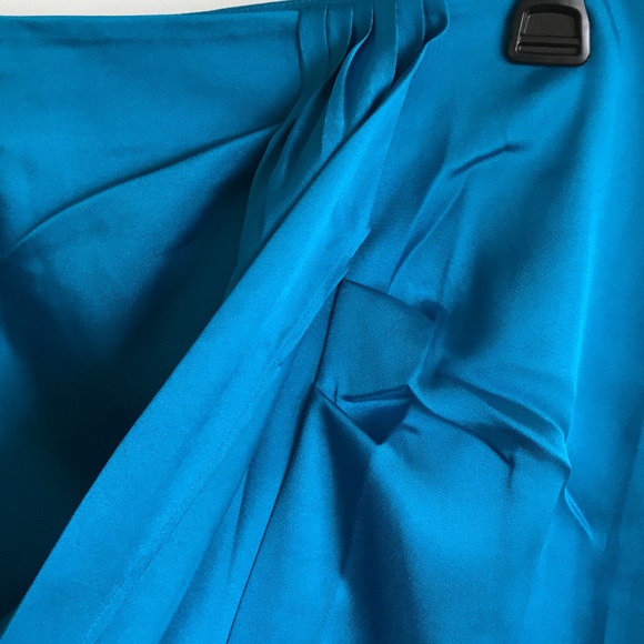 J. CREW Satin Sarong Skirt Turquoise Blue NWT Women’s Plus Size 16 - Picture 3 of 16